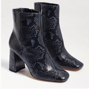 Sam Edelman Codie Bootie in Blue and Navy Snake